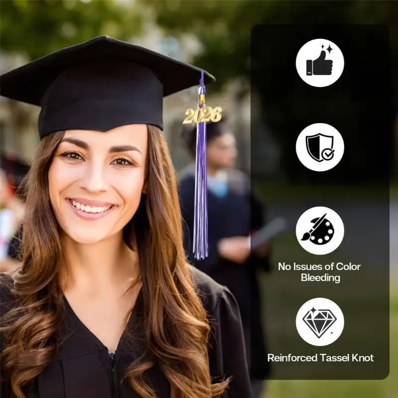 

10 шт., 2026, выпускные кисточки, украшение с годовым шармом для академических платьев, шапки, халат бакалавра, выпускные C7AC