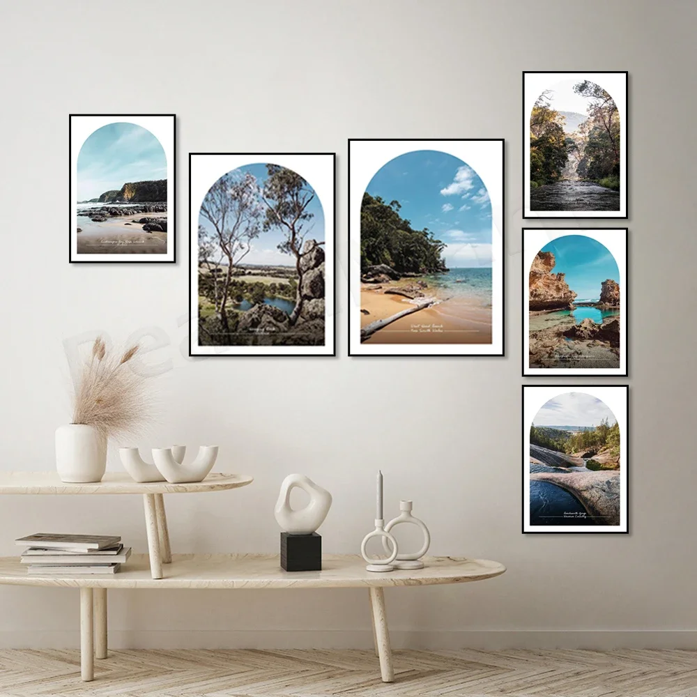 Beechworth Gorge، شلالات Metcalfe، ملصق سفر على شاطئ West Head، نيو ساوث ويلز، شبه مورنينجتون فيكتوريا، أستراليا #2