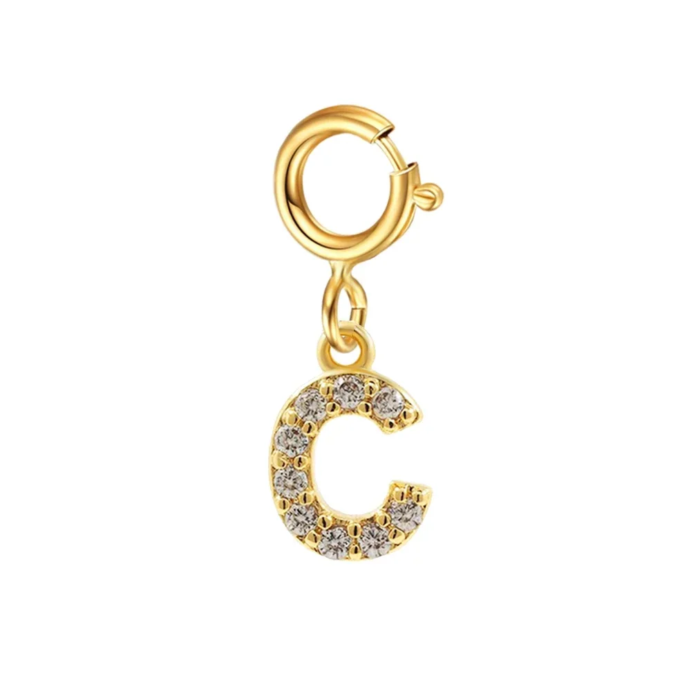 Women's Golden Name Initial Letter Pendant Bracelet