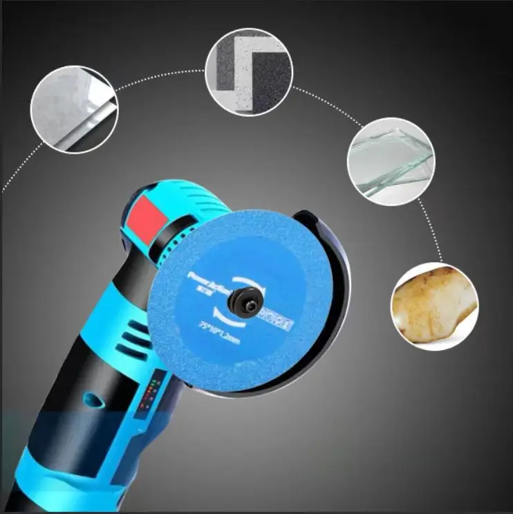 75mm 3インチ合金木材切断鋸刃、リチウム電動チェーンソー、ミニアングルグラインダー切断機用固定刃