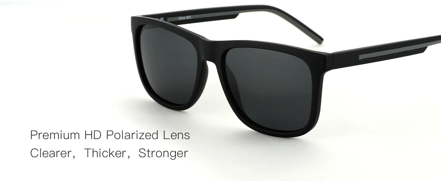 ZENOTTIC UV400-Schutz Nachtsichtbrille Herren Polarisierte Sonnenbrille Leichter TR90-Rahmen Quadratische Herren-Sonnenschutzbrille – Detail 4