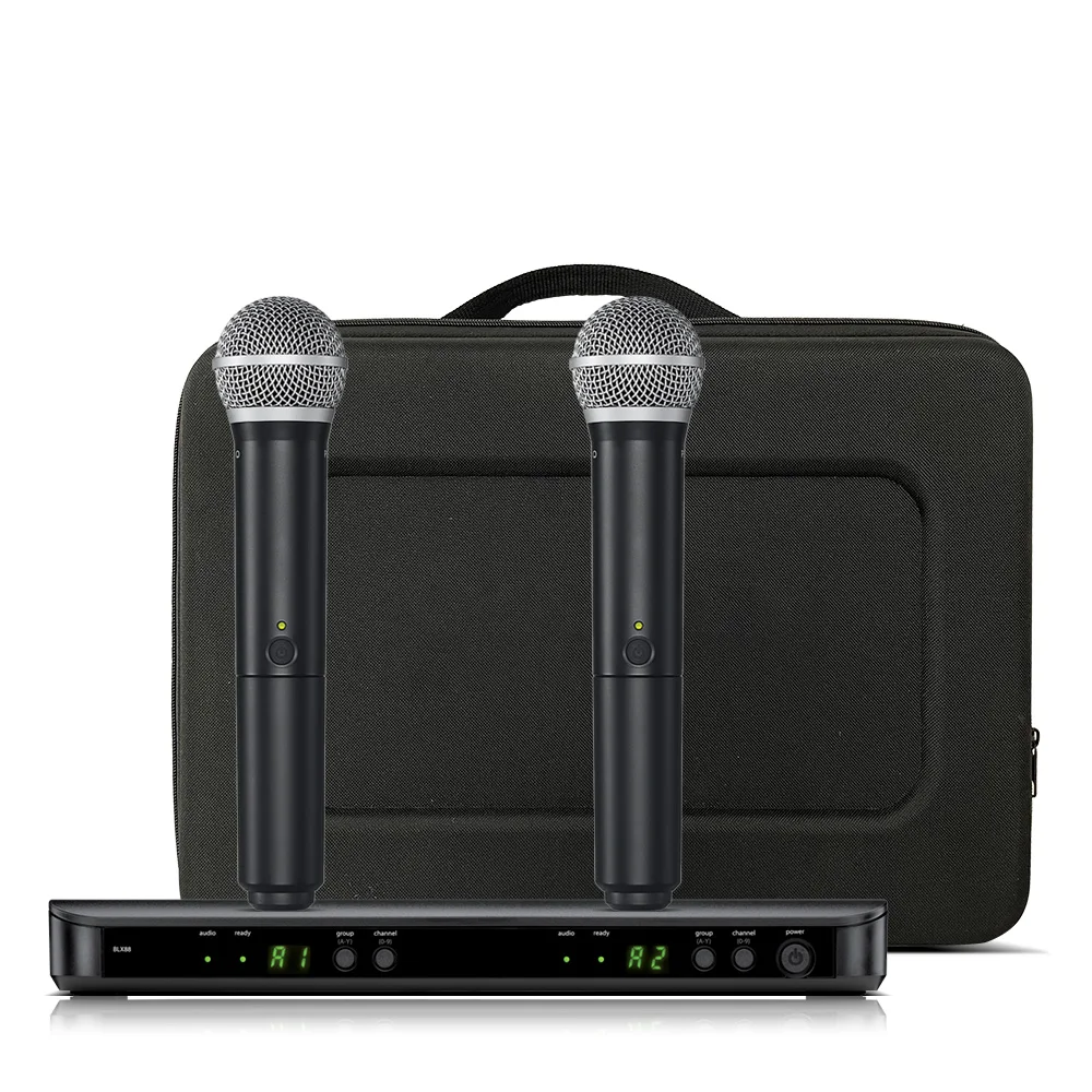 ERZHEN WL39 micrófono inalámbrico profesional, Kit de sistema UHF, micrófono de mano para Karaoke, escenario, actuación, iglesia, discurso