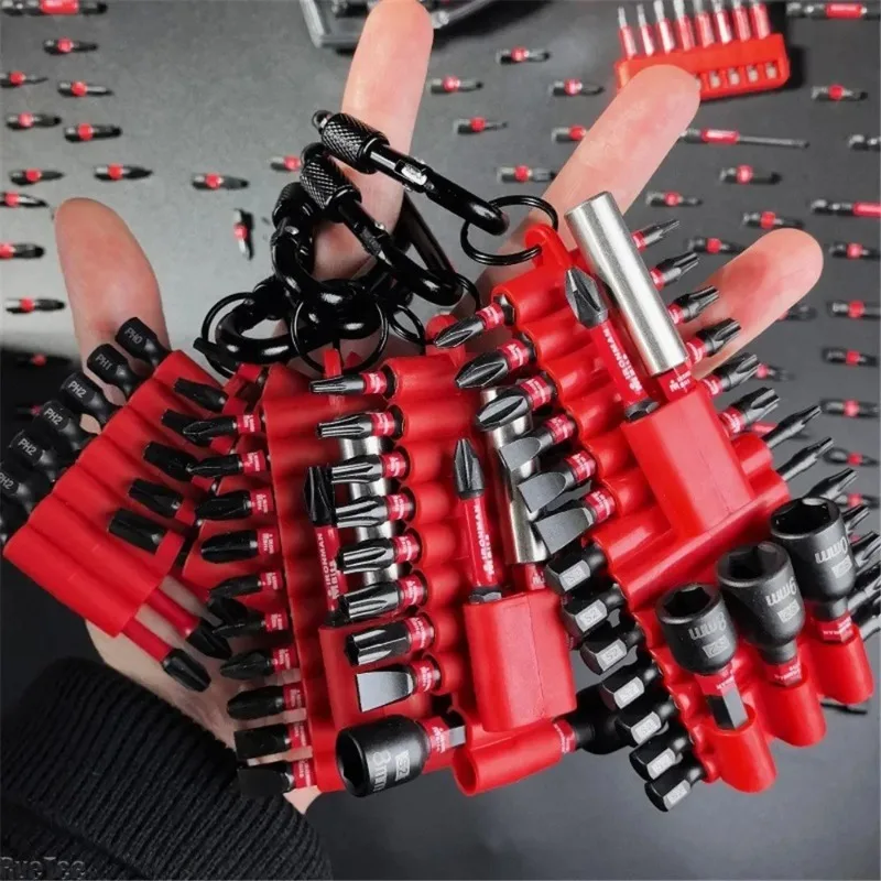 7-24Pcs Impact Screwdriver Bits Set with Organizer Sleeve 1Pc Bit Holder and Magnetic S2 Steel Multi Driver Bits