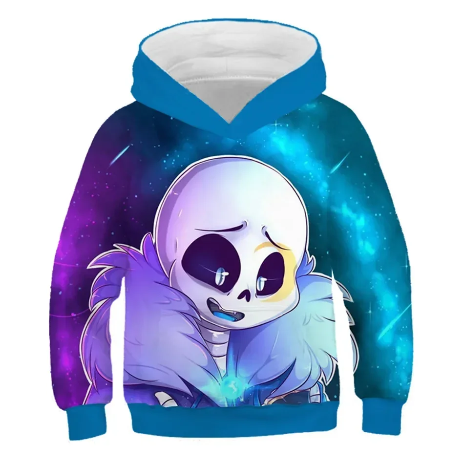 New Kids 3D Game Hoodies Boys Girls Undertale Sans Lovely Anime Hoody Sweatshirts Children Fashion Hooded Pullover Tops