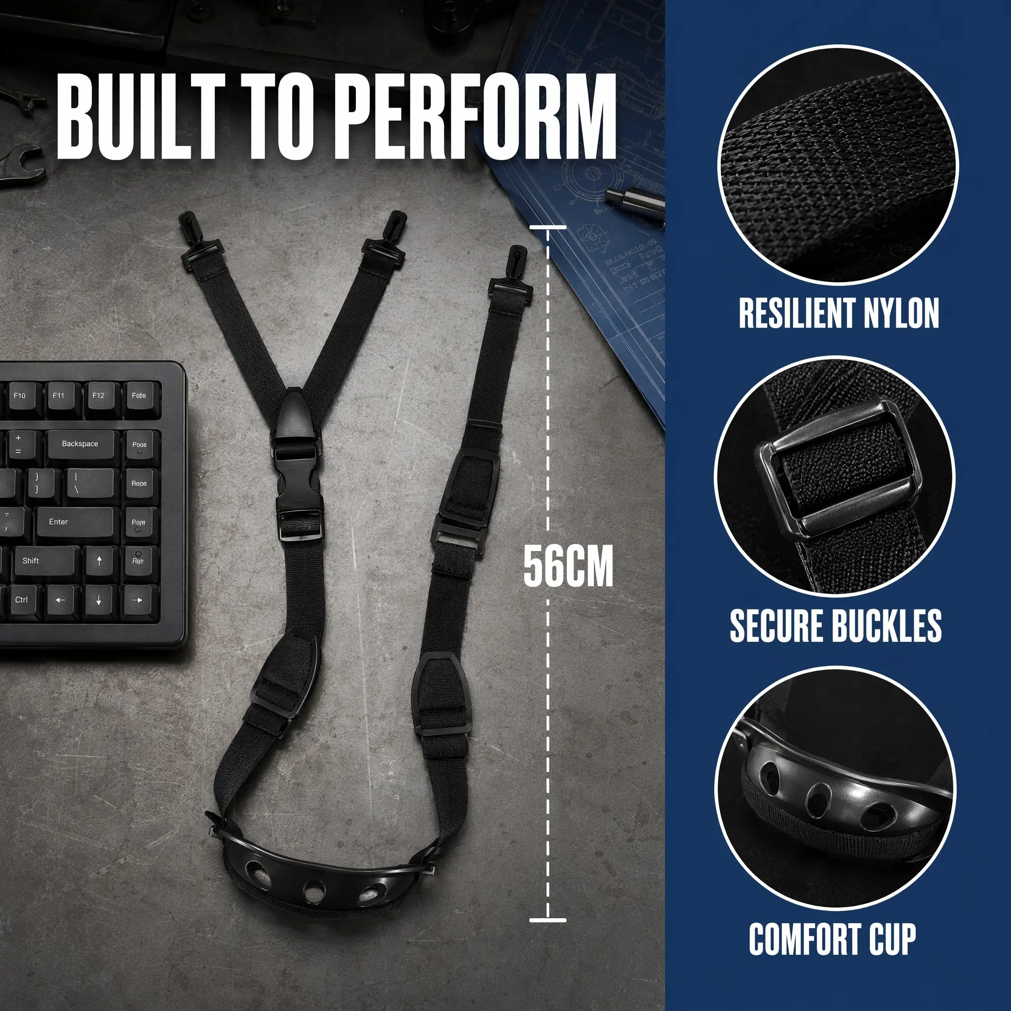 6Pcs Hard Hat Chin Strap Adjustable Replacement Belt for Industrial Construction Safety Accessory