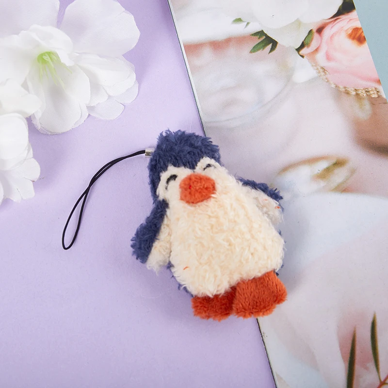 Cartoon Penguin Doll Keychains Women Cute Plush Penguin Phone Chain For Girls Gifts Creative Bag Pendant Car Keyring