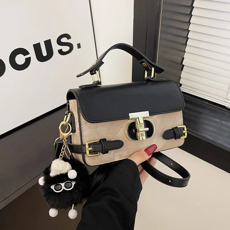 

2025 New Women's Vintage Color Block Tote Bag, Elegant Adjustable Strap Crossbody Purse, Versatile for Casual & Daily Use