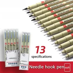 3pcs Manga Markers Needle Pen Art Hand-painted Hook Line Pen Sketch Pens Stationery Set Art School Supplies Art Sakura Pen New