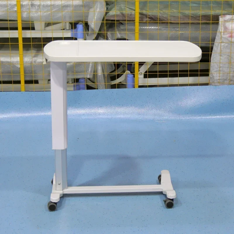 OEM Height Adjustable Hospital Moving Medical Overbed Bedside Trolley Table