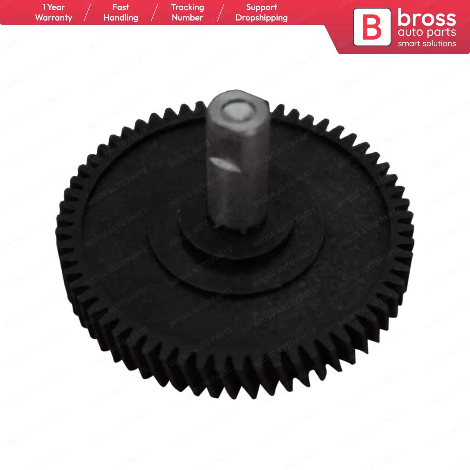 BSR519FBA Panoramic Sunbed Motor Repair Gear with Shaft for Mini Cooper 62 Teeth, Diameter: 48 mm Ship France