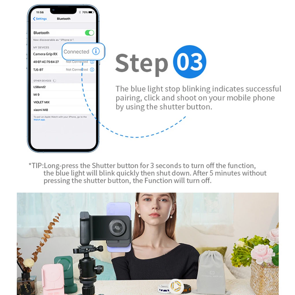 Versatile Mobile Phone Magnetic Assistant Video Selfies And Vlogs Simple And Convenient Composition violet