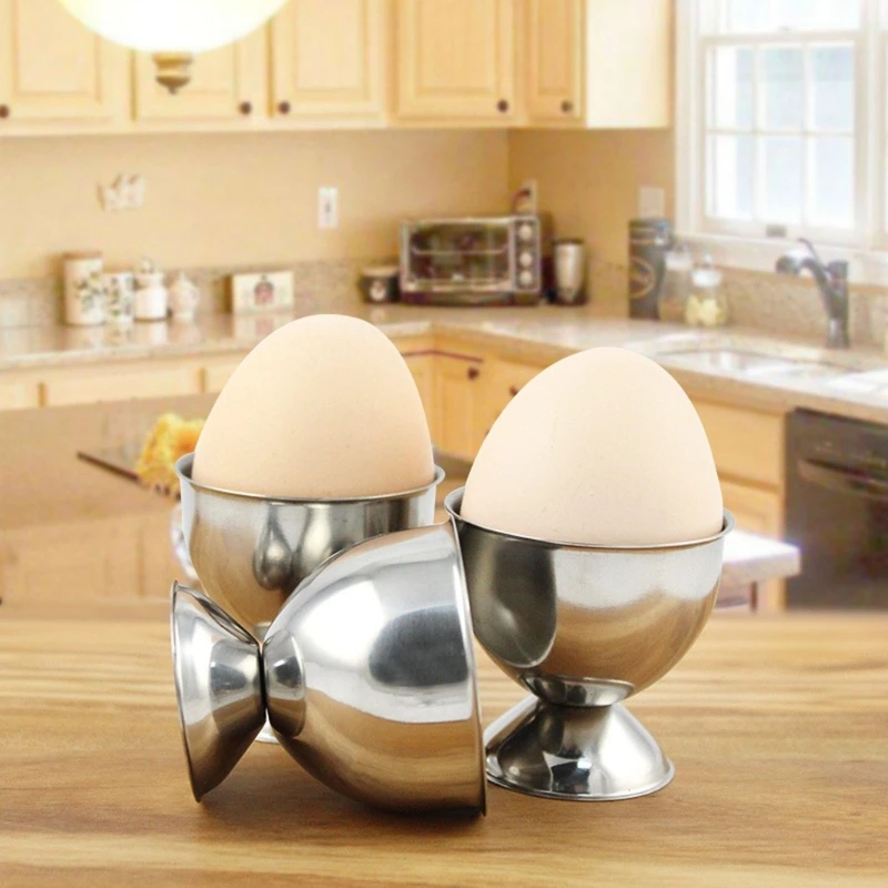 Set of 4 Egg Cups Holder for Soft Boiled Eggs Tool Set For Frying Eggs Poach A0KF