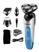 Kemei Original Electric Shaver Beard Trimmer 3D Rotary Razor Electric Razor for Men Waterproof KM-5390