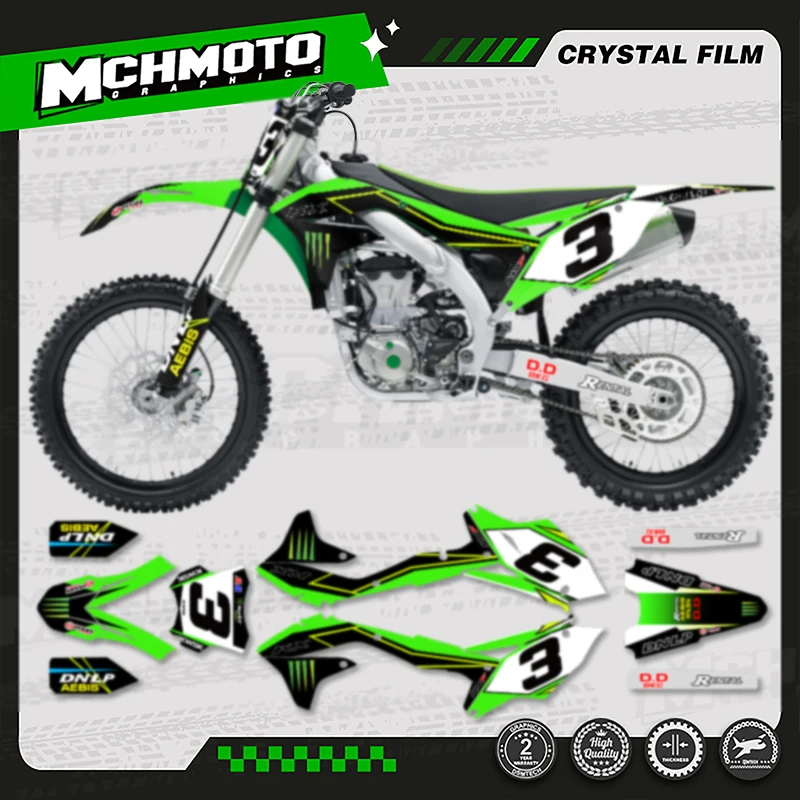 

MCHMFG For Kawasaki 2016 2017 2018 KXF450 KX450F Graphics Background Decals Stickers 003