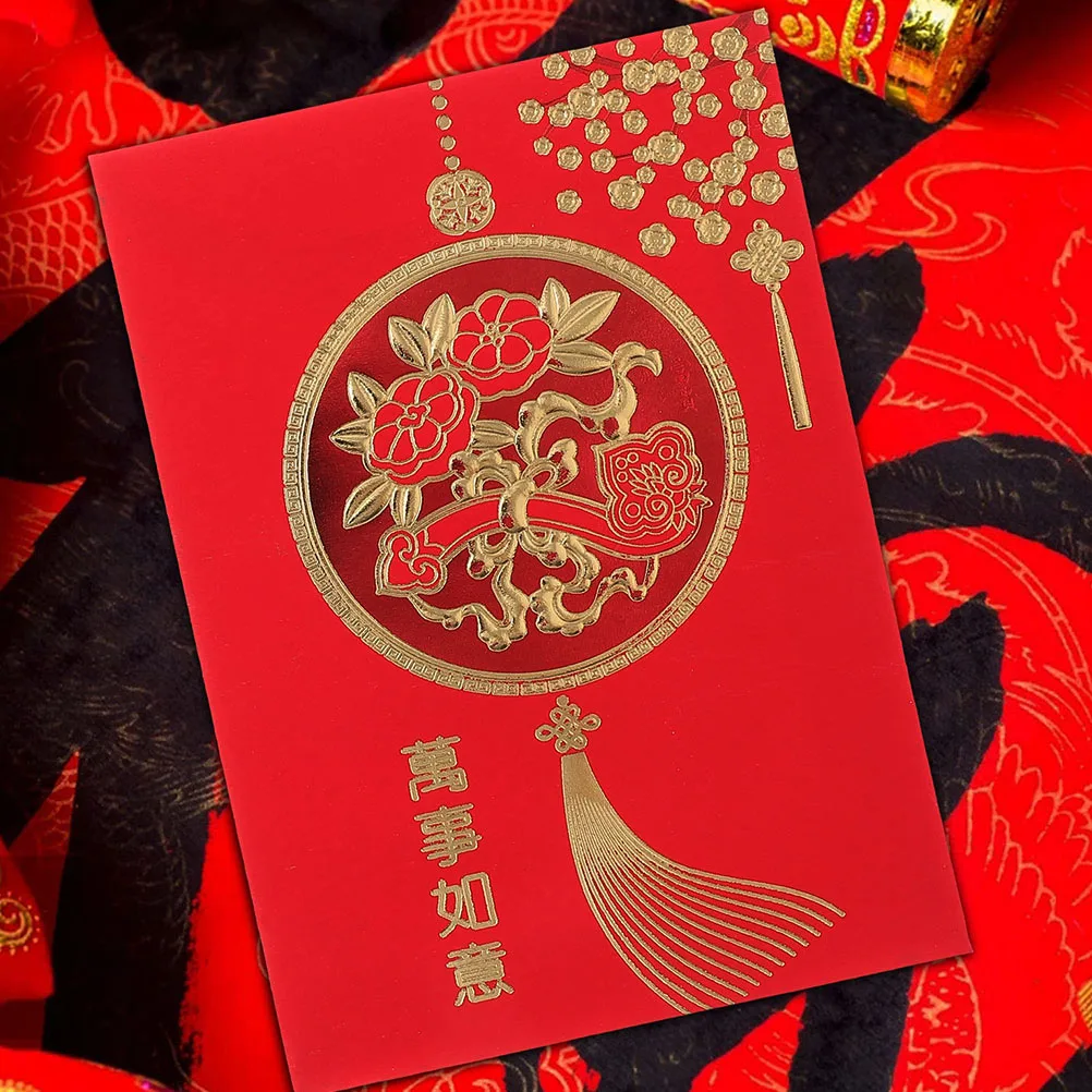 

36pcs Large Chinese Hongbao Celebration Red Envelopes New Year Packet Lucky Money Bag Stamping Paper Envelope Coin Storage
