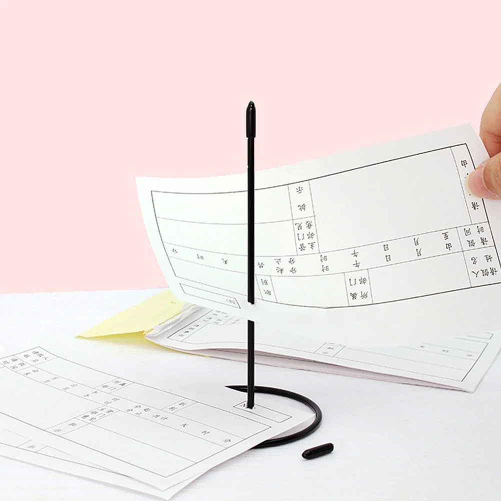 Bill Inserter Stainless Steel Memo Holder Rod Desktop Receipt Organizer Ticket Spike Fork Storage Cheque Check