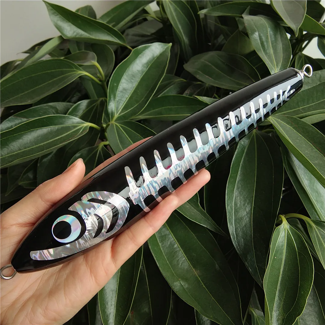 25cm 140g Swim Stickbait TopWater Lure Fishing Wooden GT Tuna Trolling Pencil Artificial Floating Long Casting Wobblers