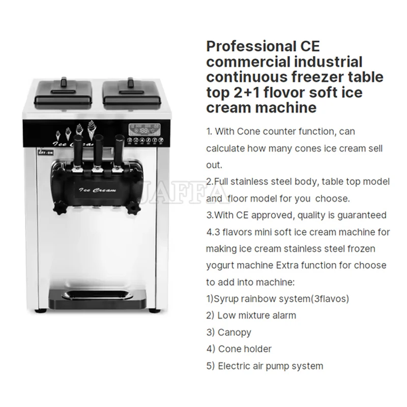 

Fully Auto Ice Cream Dispenser Machine for High-Volume Sundae/Cone Business-Stainless Steel Design Ice Cream Machine