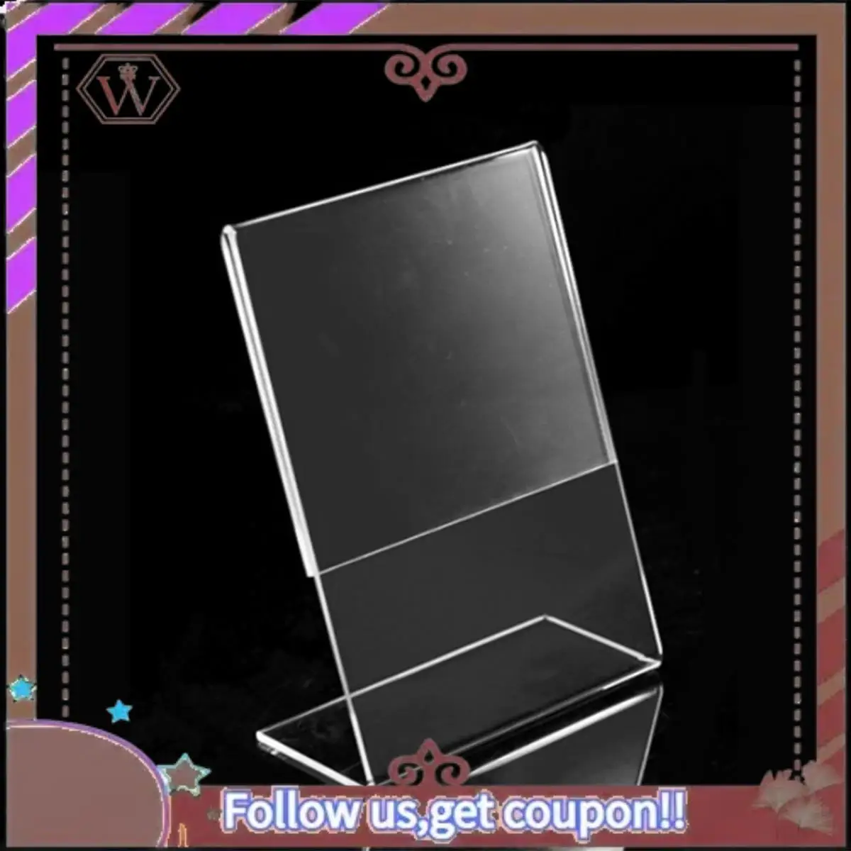 حامل بطاقات شفاف من الأكريليك ABBG مقاس A4، إطار ملصق الإشارة، حاملي بطاقات المكتب، حامل عرض بطاقات العمل 3 مم (قطعتان)