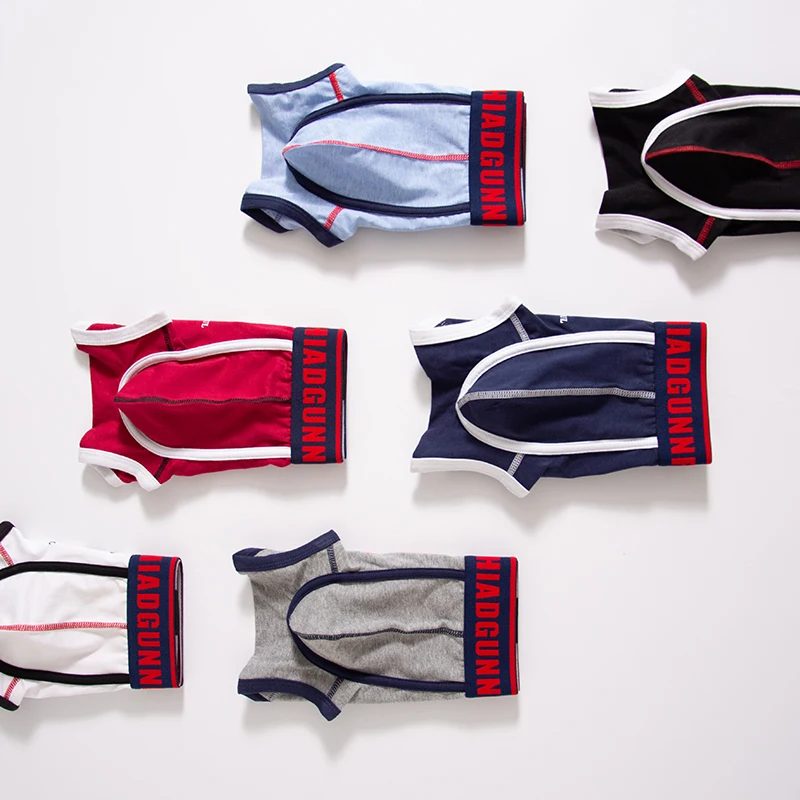 4-pack men's underwear men's boxers youth sports shorts breathable cotton fashionable boxers personality men's underpants briefs