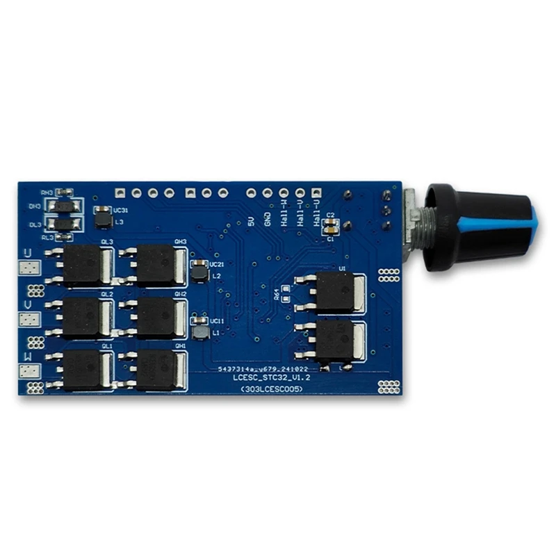 3 เฟสมอเตอร์ไร้แปรงถ่าน ESC Speed Controller โมดูล Potentiometer DC12-24V 10A STC32G สําหรับมอเตอร์