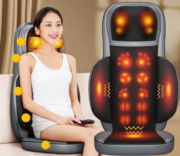 Home Car Back Pain Relief Kneading Vibration Massage Seat Cushion Shiatsu Neck And Back Massager Full Body Massage Chair Cushion