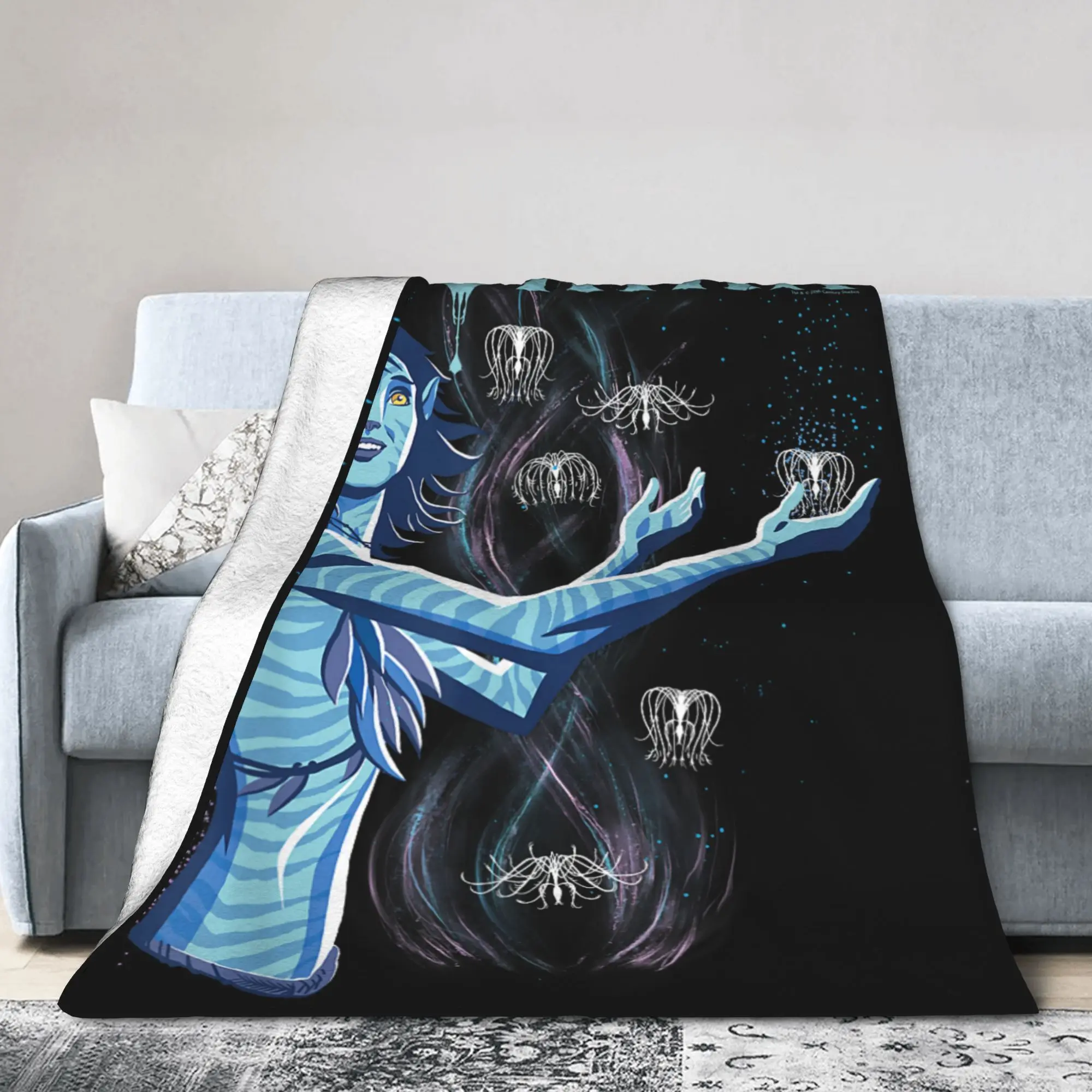 A-Avatars Fire and Ash Kiri Woodsprites Blanket  Flannel Novelty Breathable Throw Blankets for Bed Sofa Spring/Autumn Couch