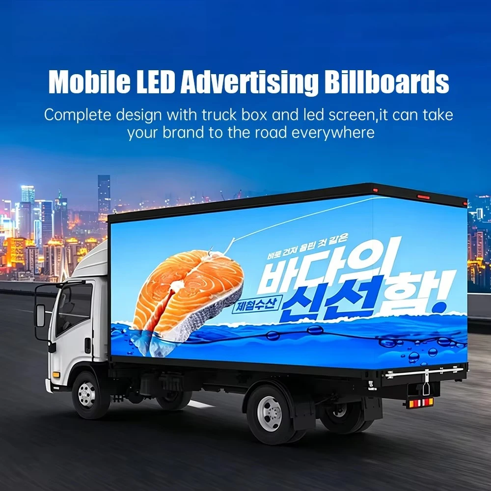 Outdoor Mobile LED Van Screen Full Color Digital Promotional Advertising Display for Commercial Roadshow