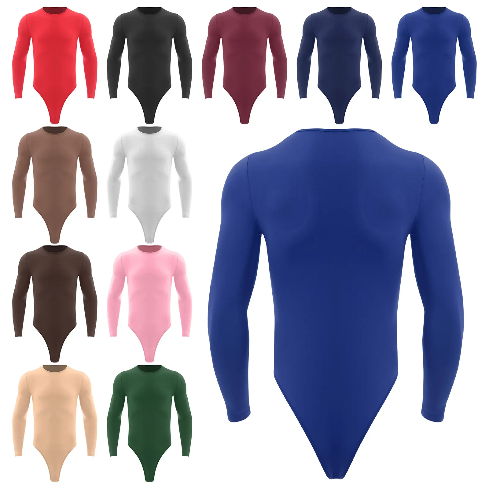 

Эластичный мужской комбинезон-боди с длинным рукавом на кнопках, модный спортивный костюм для фитнеса, йоги и повседневной носки