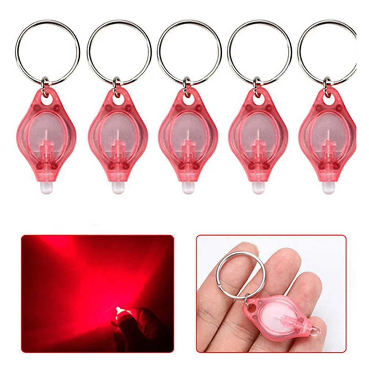 Pack of 100 LED Keychain Flashlight, 395Nm UV Keychain Flashlight, UV Light Flashlight Keychain,Purple HOT