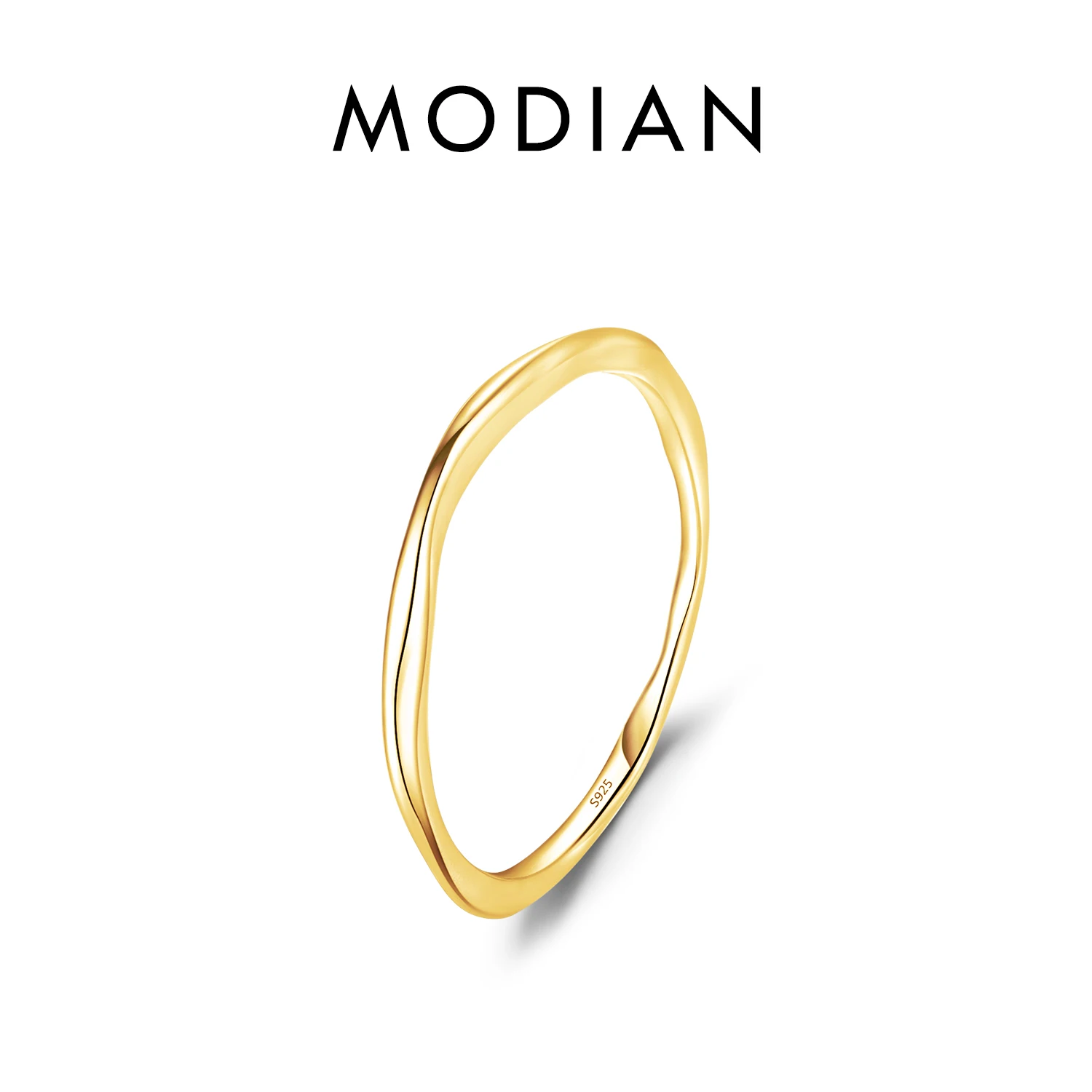 Women's 925 Sterling Silver Twisted Geometric Stackable Ring