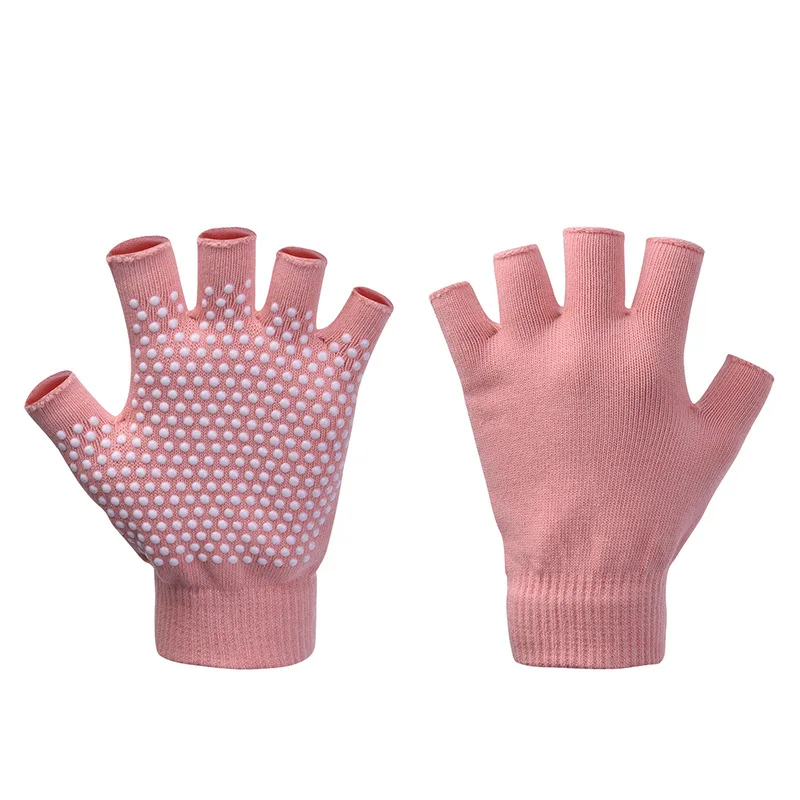 Yoga Gloves Women Non-slip Fitness Gloves For Gym Yoga Pilates Balance Warm Workout Fitness Half Finger Hand Protector Glove