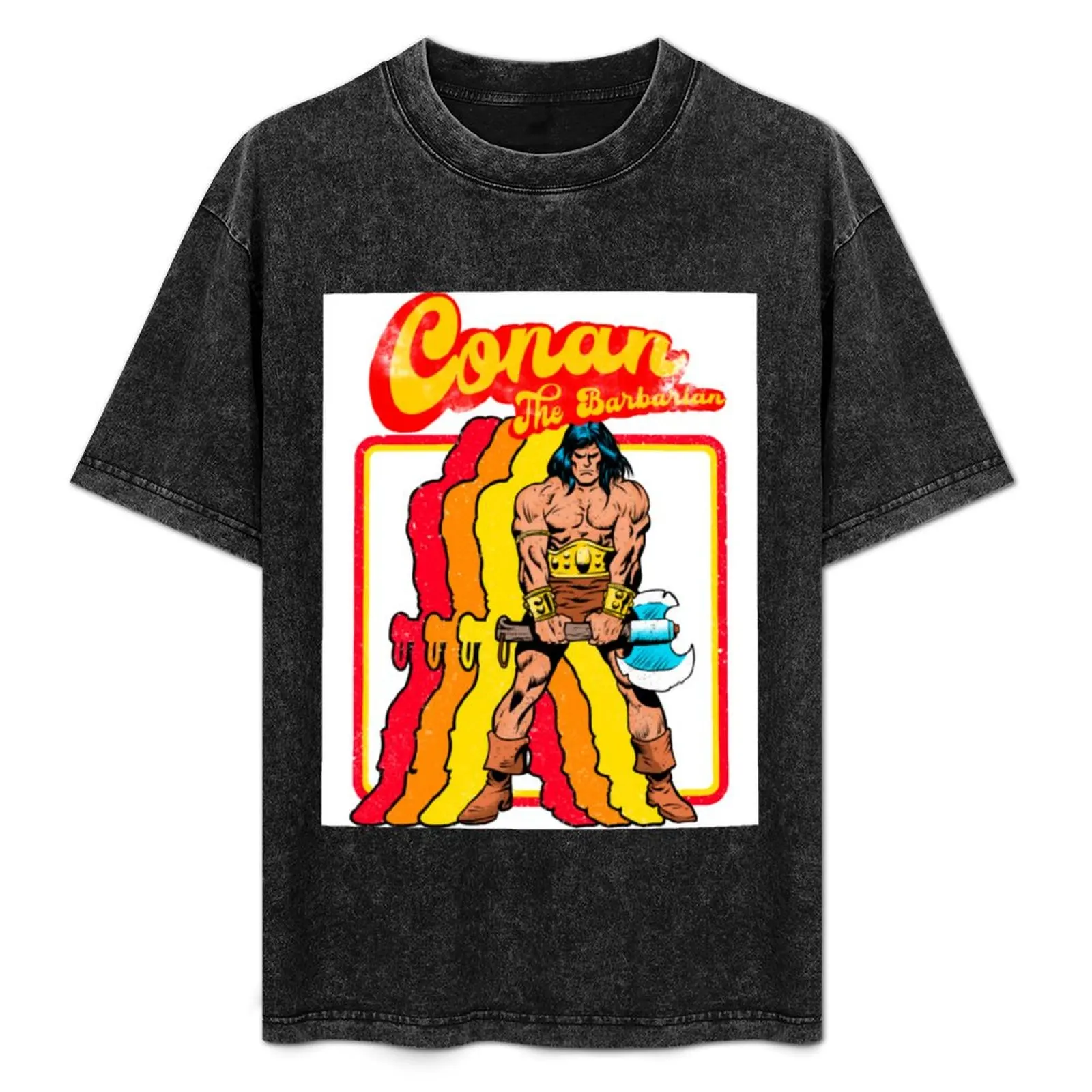Футболка Conan Retro Conan The Barbarian, забавная рубашка с аниме, хлопковые футболки на заказ, хлопковые мужские футболки, футболки для мужчин
