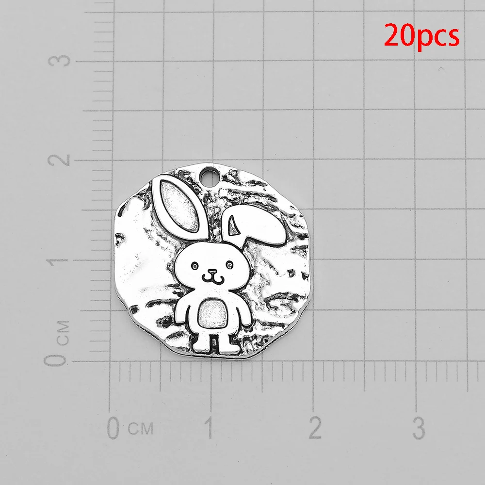 5/20pcs/lot Rabbit Bunny Charms Easter Egg Hunt Carrot Animals Pendant For Diy Jewelry Making Findings Supplies Accessories