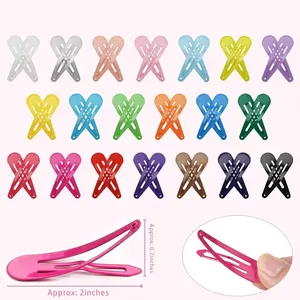 Candy Color Glossy Hair Clips, Slip Metal Pins, Clips, Cramps, Baby Girls Accessories, Toddlers, 2 10 Main Sales Women's Bermuda Tailoring - №1