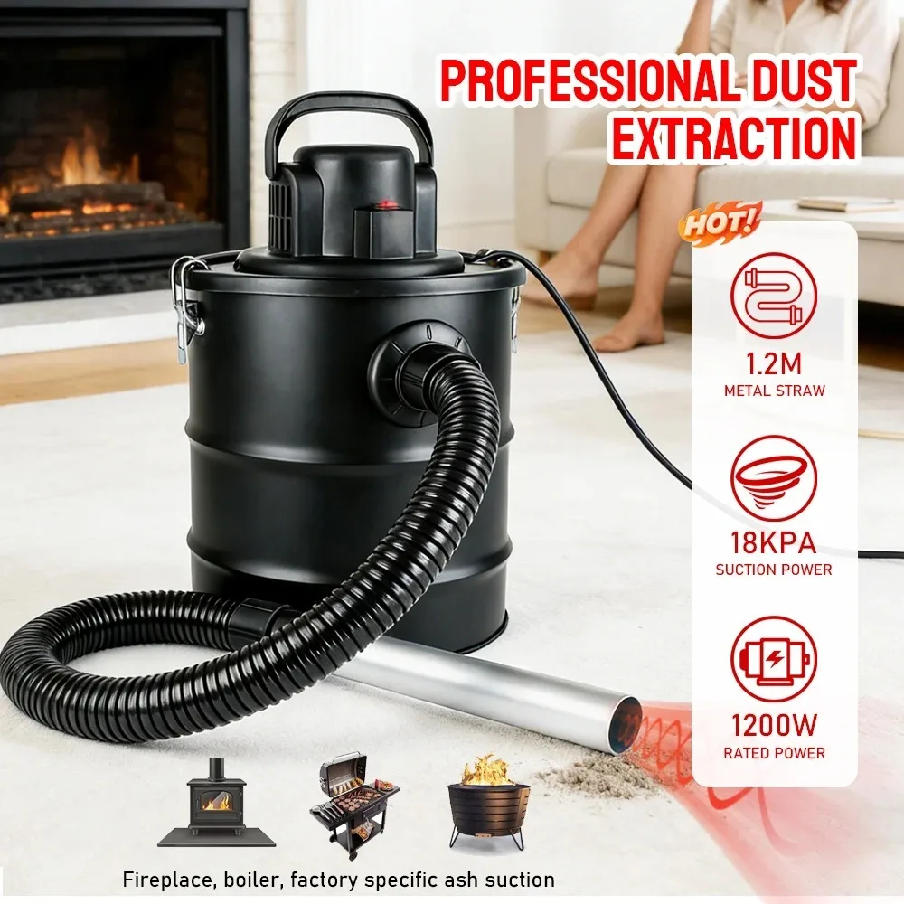 Ash Vacuum Bucket Multi Purpose Ash Cleaner For Fireplace Boiler Grill Mold Dust Removal Cleaning Work