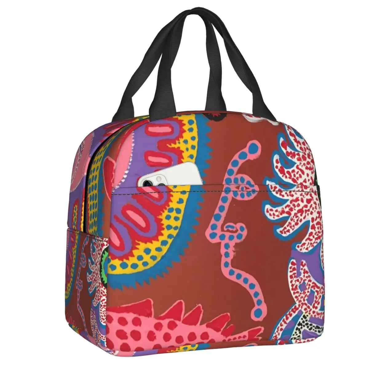 

Многоразовые ланч-боксы с дизайном Яёи Кусамы для женщин, герметичные, с изображением водных обитателей, термоизолированные сумки-холодильники для еды