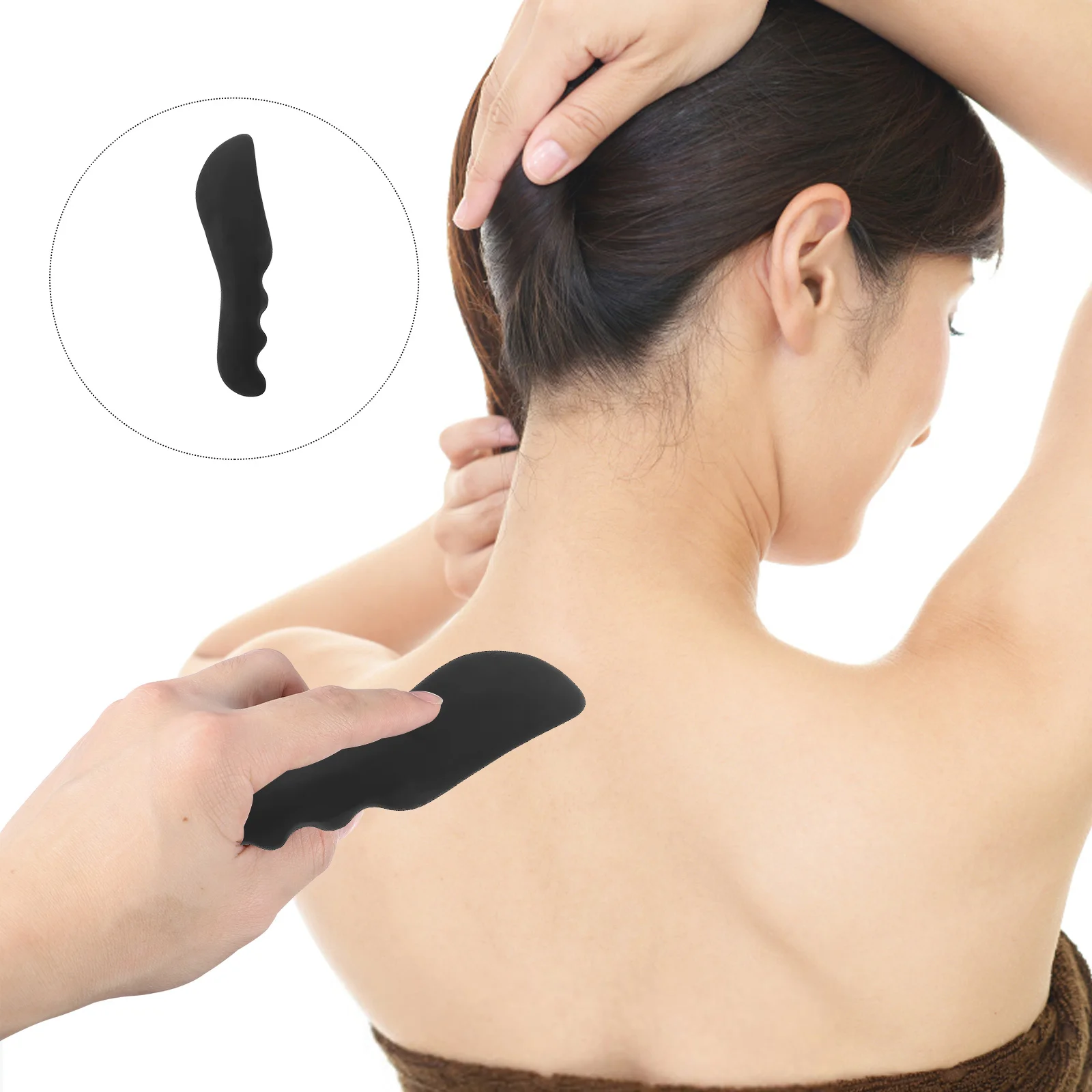 

Natural Stone 3D Gua Sha Scrapping Board Body Treatment Massager Smooth Edge Portable Skin Scraper Tool for Healthy Blood Flow