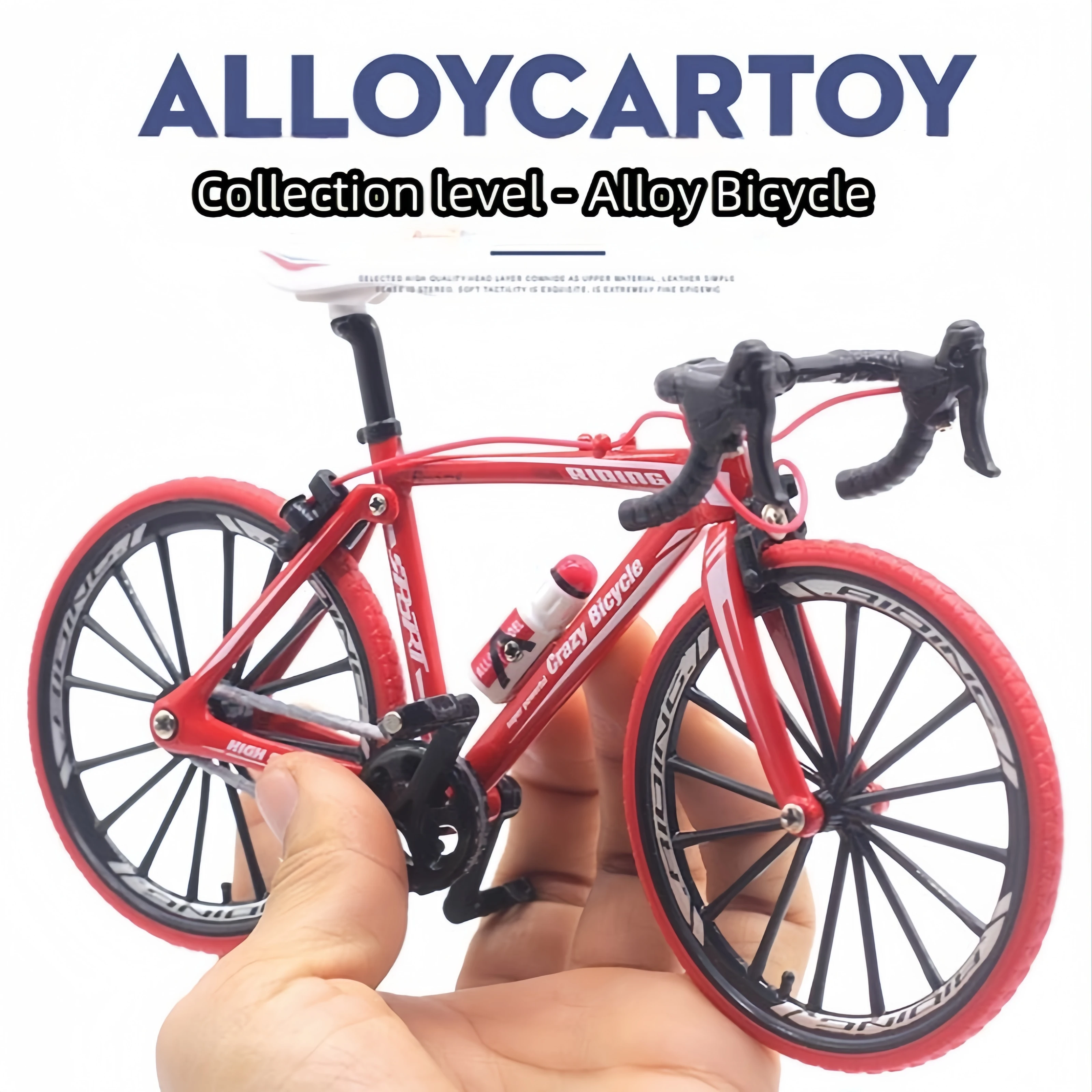 1/8 Mini Alloy Bicycle Diecast Model Metal Racing Finger Mountain Bike Pocket Portable Simulation Collection Toys for children