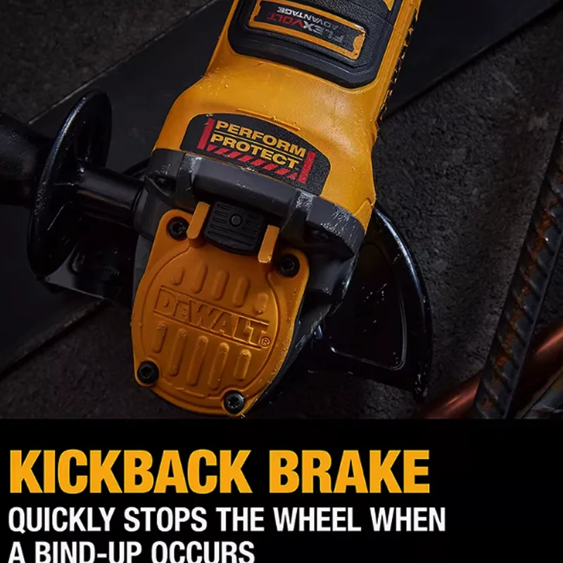 

DEWALT DCG409 Cordless Angle Grinder 20V Brushless Motor Cutting Machine 9000RPM 125mm Cordless Portable Polisher Power Tool