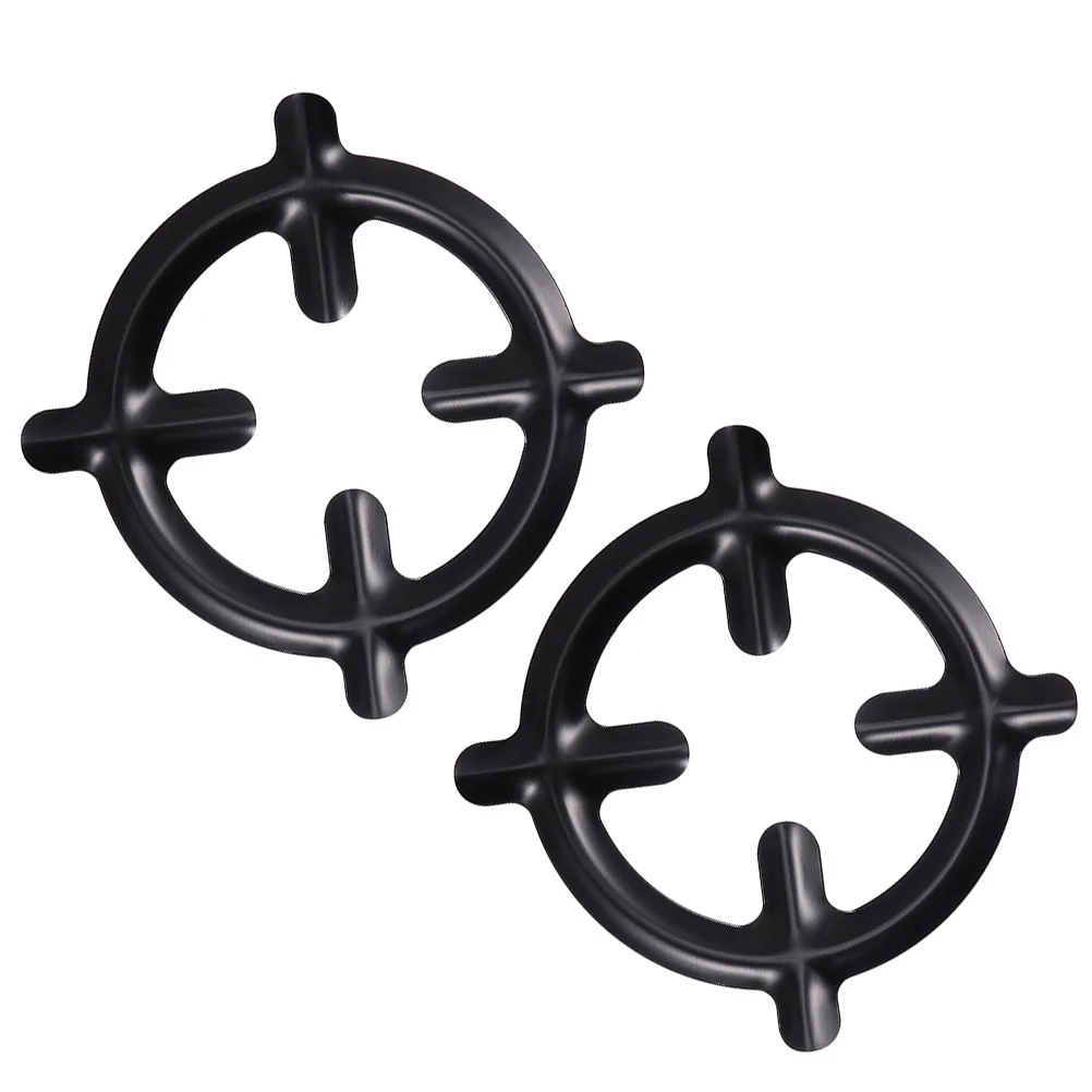 2 Pcs Gas Racks for Coffee Pot Burner Holders Supports Work on Frame Iron Kitchen Wok