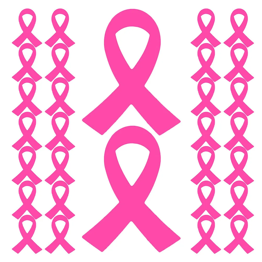

320Pcs Pink Ribbon Stickers Breast Health Awareness Decals Gentle Feminine Design Longlasting Adhesive for Events Campaigns