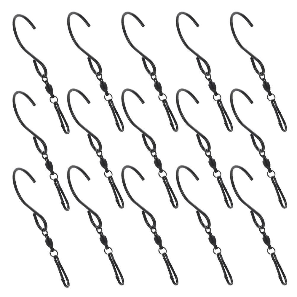 

15Pcs Reusable Swivel Hooks with Robust Bearings for Hanging Wind Chimes Plants Crystal Indoor Outdoor Decor