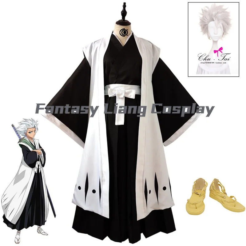 

Костюм для косплея Хицугая Тосиро: кимоно и парик, капитан 10-го отряда Духовного общества, одежда для аниме-фестиваля Комик-кон, Хэллоуин