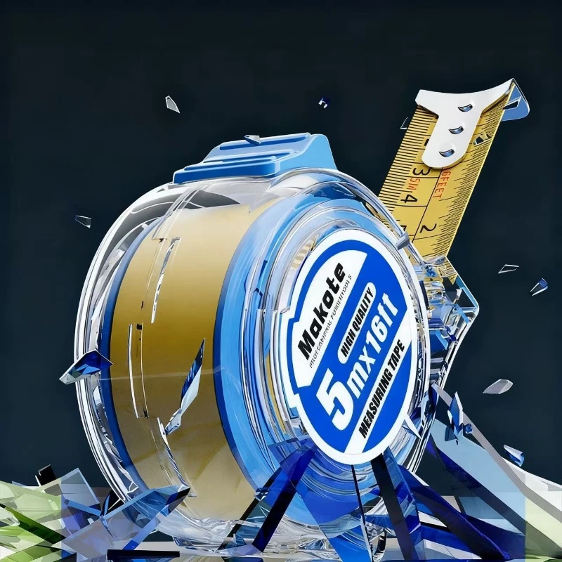 شريط قياس عالي الجودة من الفولاذ المقاوم للصدأ بطول 3-10 أمتار في نظام متري وإمبراطوري مناسب للأعمال الخشبية والاستخدام المنزلي #2