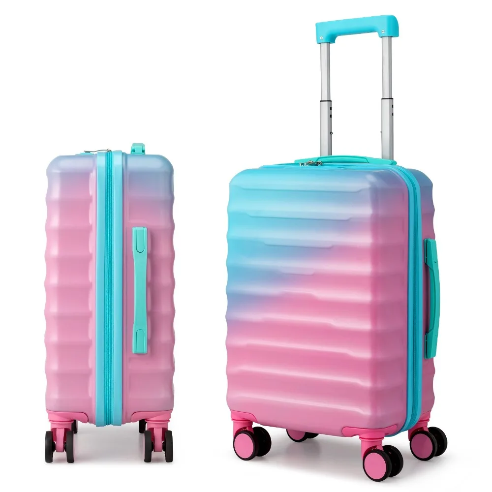 

20/24/29 Inch Small Luggage for Travel Business Gradient Pink & Light Blue