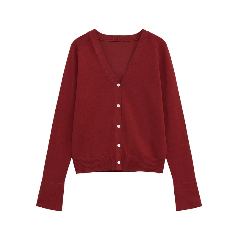 Summer New Women's Clothing Fashionable Simple Fine Needle Knitted Long-sleeved Jacket