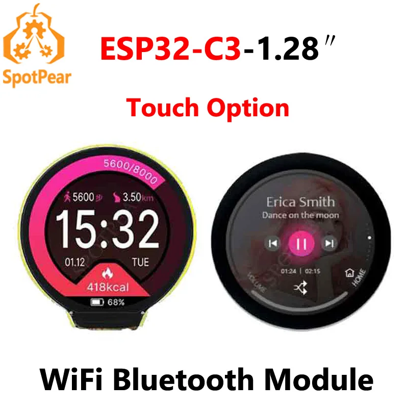 

ESP32 C3 Development Board 1.28inch Round LCD Display Screen WiFi Bluetooth Module