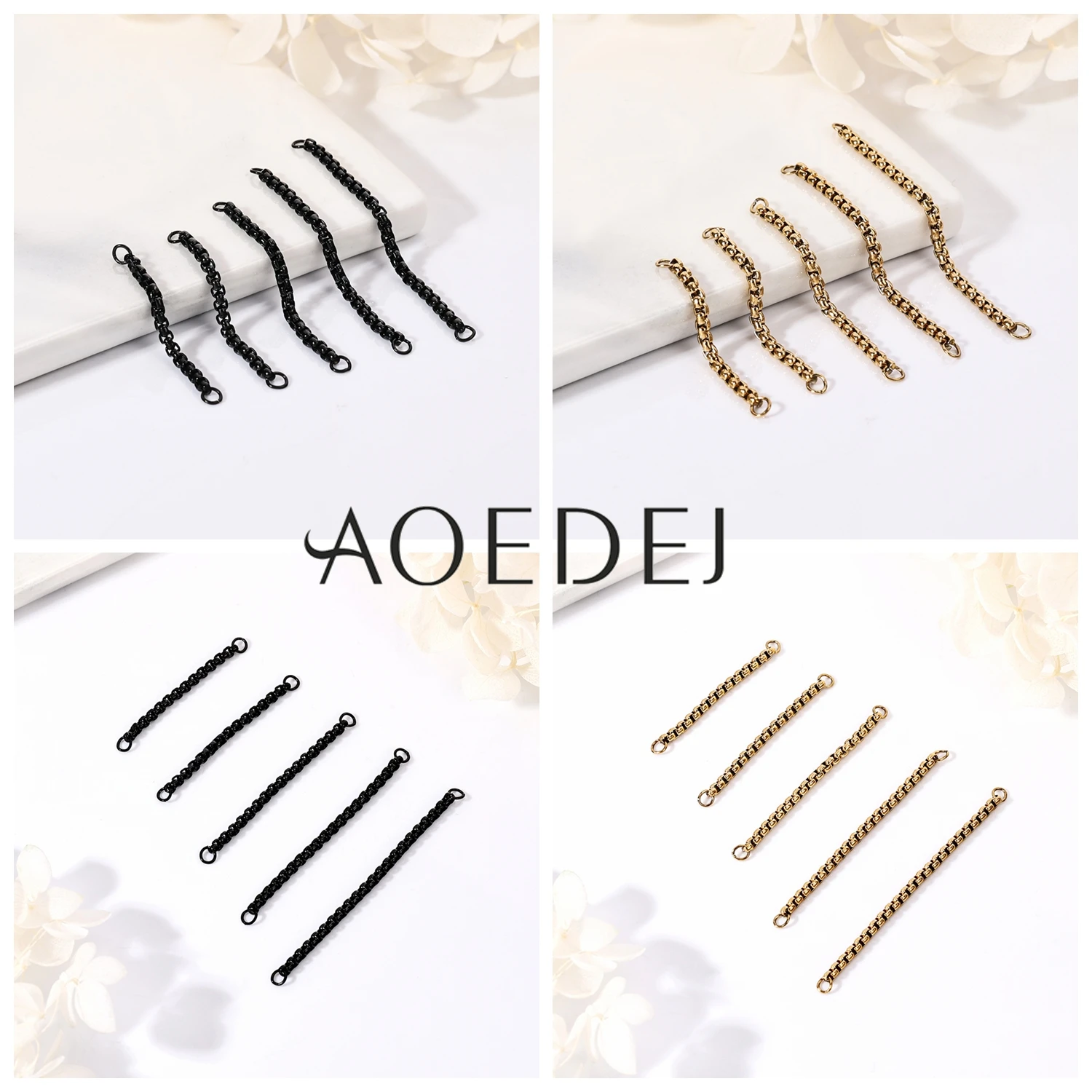 AOEDEJ 1 Stück Nasenkette aus Edelstahl, 32–50 mm, Brückenpiercing, scharfe kegelförmige Quaste, baumelnde Nasenloch-Piercings, Zubehör – Detail 3