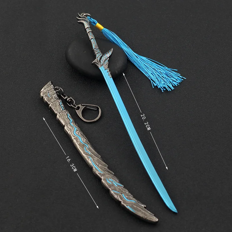 22cm Yamato Game Demon Sword Figure Peripheral Metal Craftsmanship Props Model Desktop Decoration Ornaments Birthday Gifts Toys